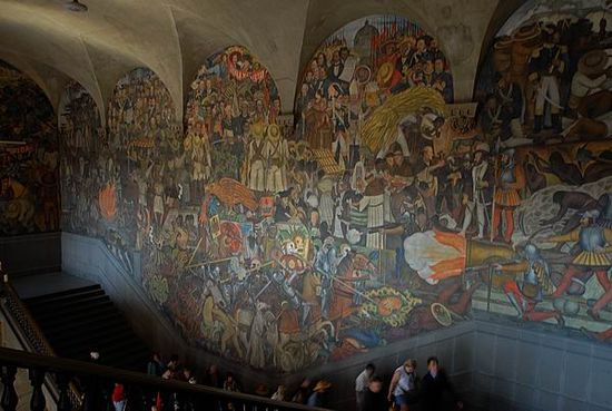 Wandgemälde Diego Rivera (Stiegenaufgang)