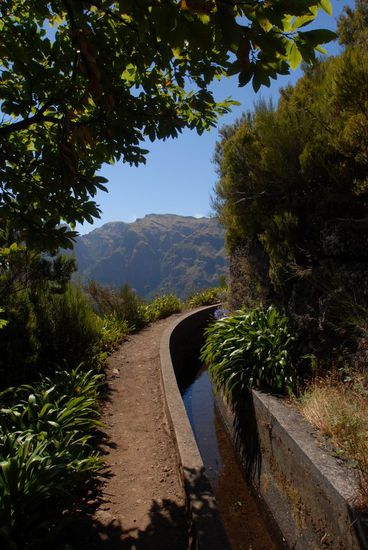 Schöner Weg der Levada entlang