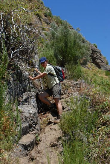Kurze Kletterpassage - zurück