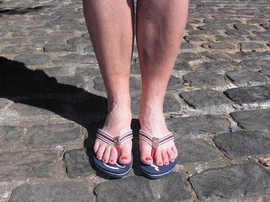 ohne Schuhe