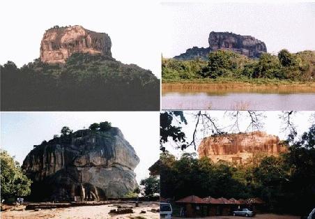 Ansichten des Felsen Sigiriya