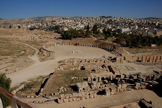 Blick vom Südtheater aufs Forum