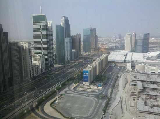 Blick aus unserem Zimmer im 34. Stock - bei Tag...