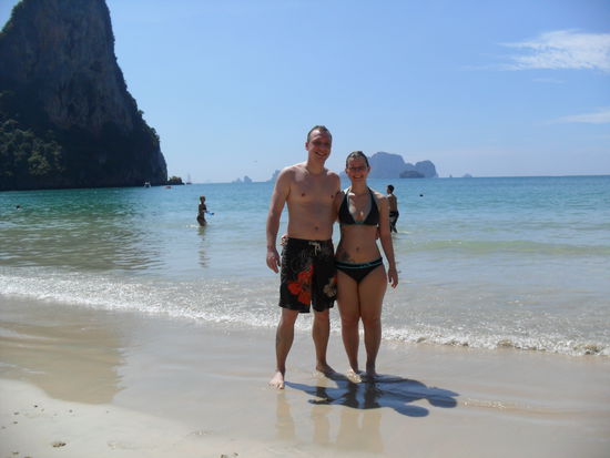 Railey Beach, hier wurde der Film mit Leonardo DiCaprio "The Beach" gedreht. Es ist gleich unser Nachbarstrand, nur 20 Minuten durch den Jungle. Aber unser Strand ist genauso schoen.