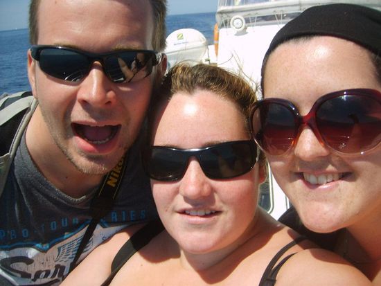 Stu, Orla und ich sind bester Laune!