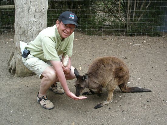 Peter mit zahmem Känguru
