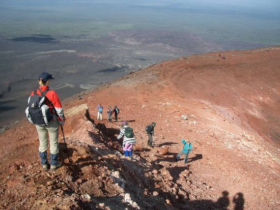 Eva auf dem Gipfel des Aschekegels
