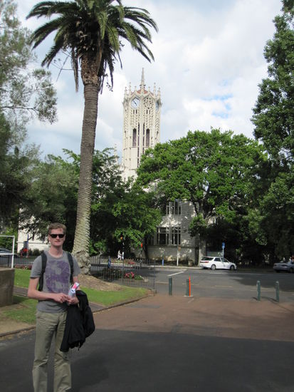 Auckland - im Hintergrund der "Clock Tower" der University of Auckland