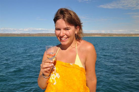 Anstossen auf einen erfolgreichen Tag 