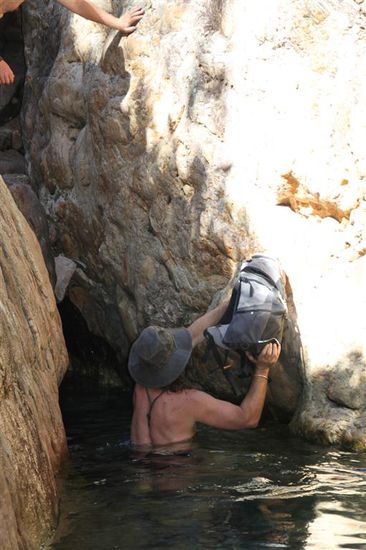 Einmal mussten wir sogar durchs Wasser gehen um weiter zu kommen 