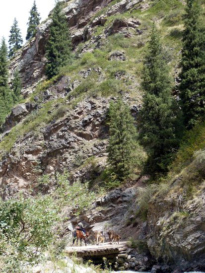 Durchs wilde Kirgistan.