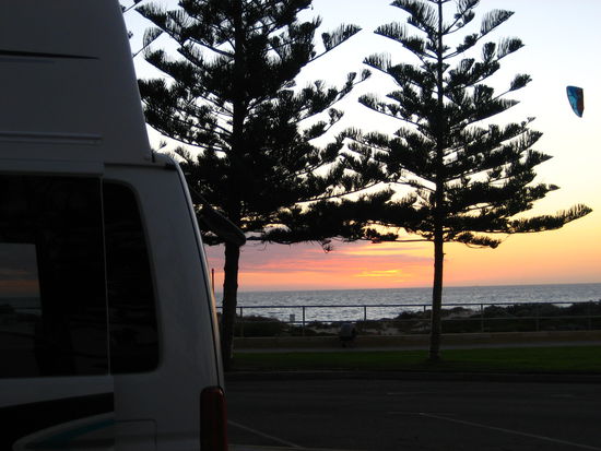 Unsere Aussicht vom Camper am ersten Campabend