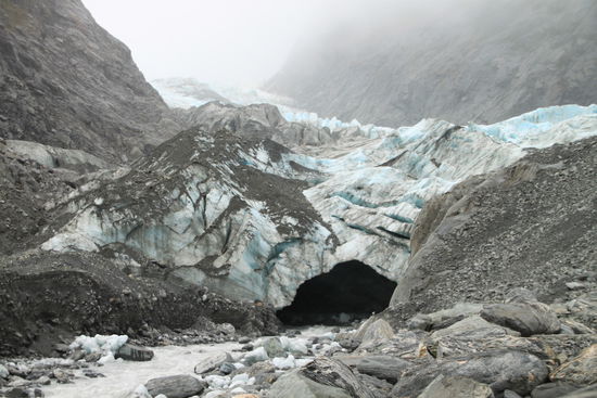 ...jetzt schon an der Gletscherzunge