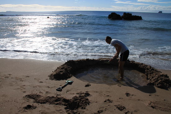 Baustellenfortschritt nach ca. 40 Minuten