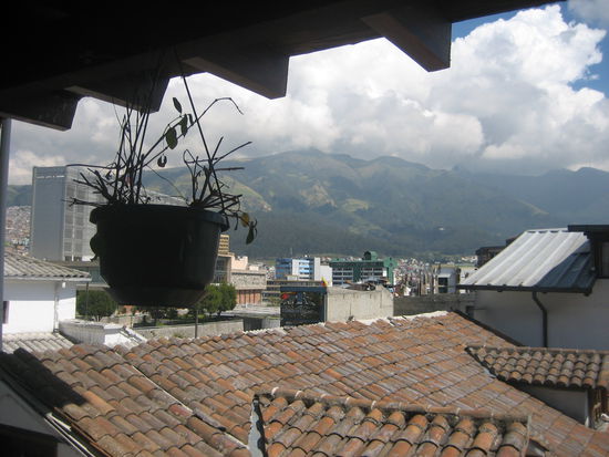 Schöne Aussicht vom Hostel in Quito