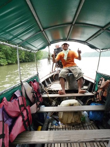 Die erste Longtail-Fahrt! Durch die Mangroven von Krabi.