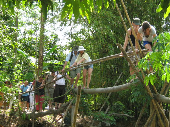 Eine sogenannten Affenbrücke - da sich die Touris beim Überqueren zum Affen machen *g* (es gäbe nämlich ein paar Meter weiter eine richtige Brücke!)