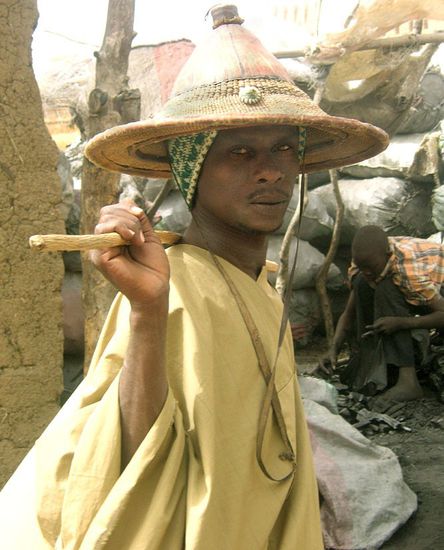 ein Peulmann mitten in Djenné