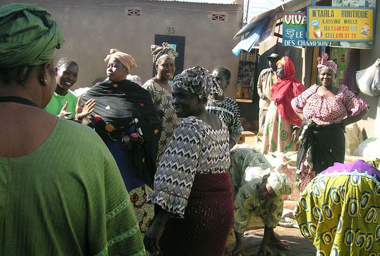 Meistens haben die Frauen das Sagen auf dem Markt...
