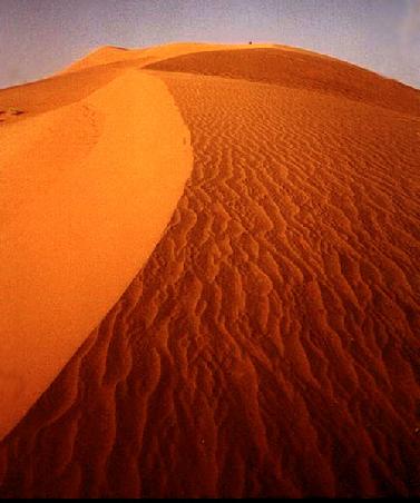 Die rote Düne von Koyma (Gao) direkt in der Stadt und auf einer Seite in den Nigerfluss abfallend
