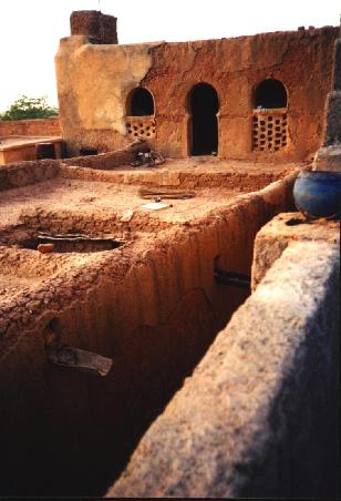 Auberge Kansaye in Bandiagara, Dogonland
(auf dem Dach)