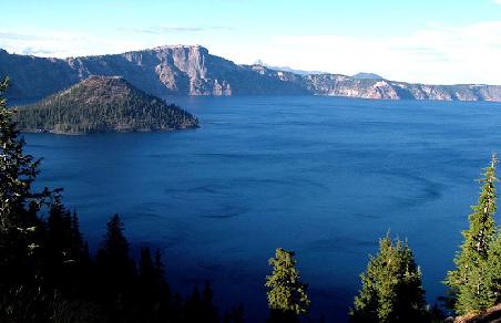 Crater Lake bei Sonnenschein - wenige Tage später