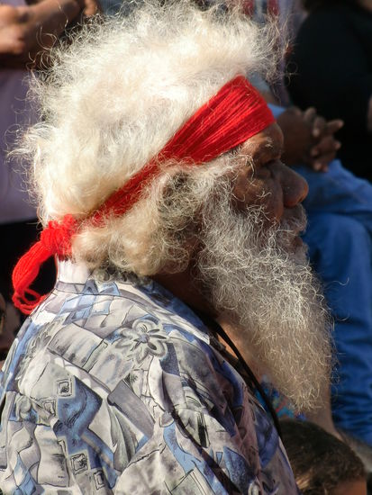 Ein Aboriginal beim Spirit Festival in Adelaide. 
