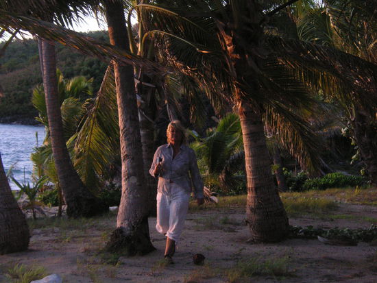 Ich erkunde die Insel.