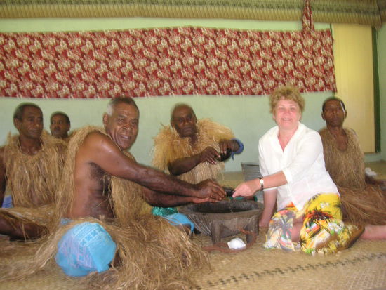 Susi bei der Kava - Zeremonie.