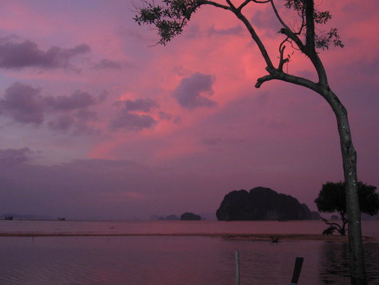 Sonnenuntergang fuer Maedchen - puderrosa