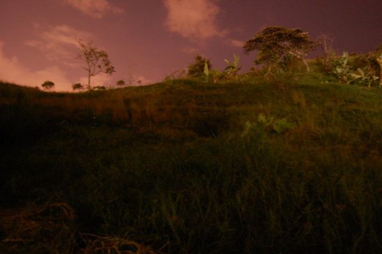 Von diesem Hügel aus, so gegen zehn, halb elf Abends.