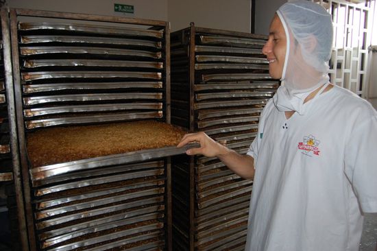 Granola frisch aus dem Ofen - duftet fantastisch!