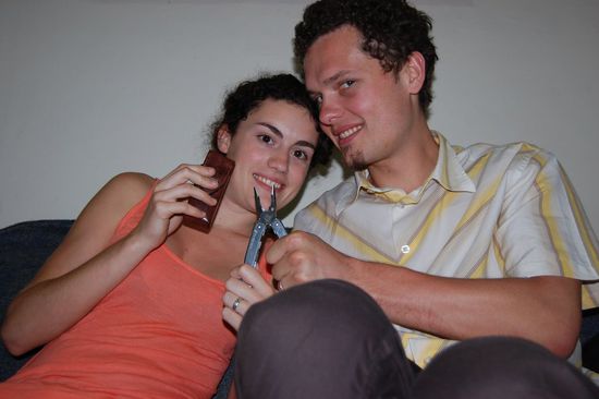 So ein tolles Weihnachtsgeschenk. Man muss bei der scharfen Klinge richtig aufpassen!
Danke liebe Mama, Papa &amp; Julia!