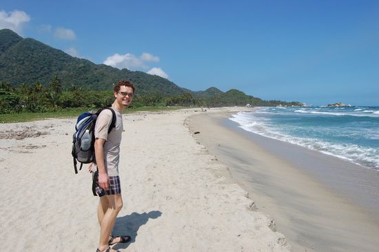 Stefan freut sich über das schöne Meer!