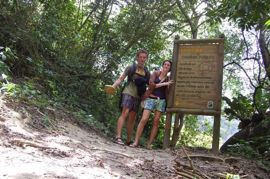 Endlich da! Völlig durchgeschwitzt...