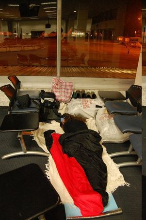 Übernachtung am Flughafen in Bogota