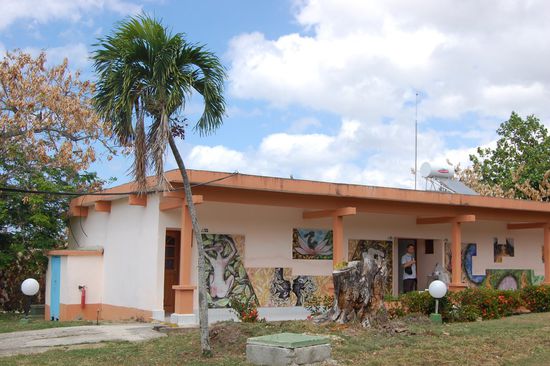 Stefan vor unserem Hotelzimmer