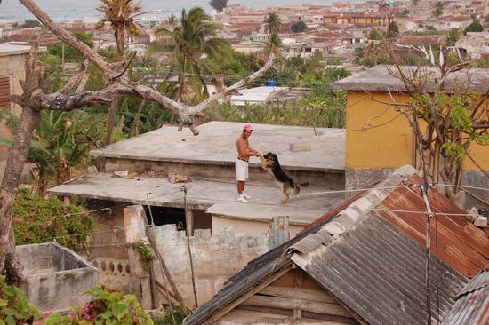Voll lieb, als er mich mit der Kamera entdeckt hat und mir gleich voller Freude alle Kunststücke mit seinem Schäferhund gezeigt hat. 