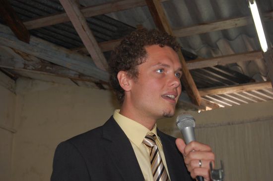 Stefan dann am Predigen