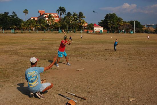 Nebenan gabs noch ein Baseballmatch...