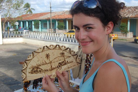 Auf dem Markt in der Stadt gab es viele schöne Handarbeiten.