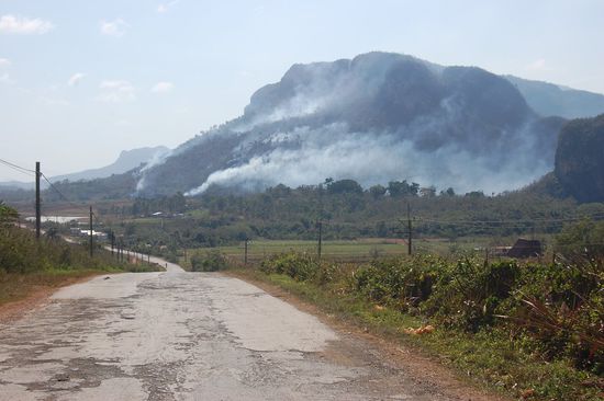Überall rauchts, zum Glück nicht in unsere Richtung!