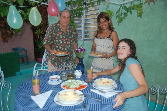 Weiter gings mit Salat, Spaghetti und Pizza! 