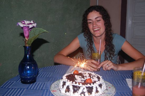 Mimis Geburtstagskuchen mit Wunderkerze rundete das ganze Menü ab. Wow 