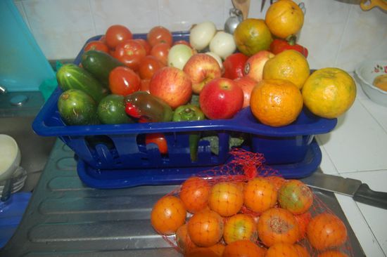 Viele bunte Früchte