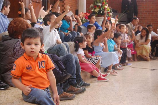 Auch die Kindergeschichte fehlt in dieser Gemeinde natürlich nicht!