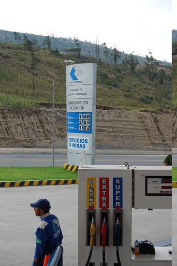 1 US $ für Diesel - allerdings pro Gallon, das sind rund vier Liter - heftig!