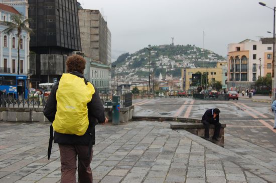 Da hinten gibts Trinkwasser, von oben gibts Regen. Und es war eiskalt!