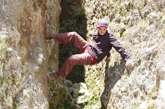 Stefan beim Klettern