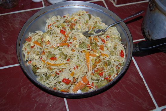 ...einmal machten wir eine Nudelpfanne...